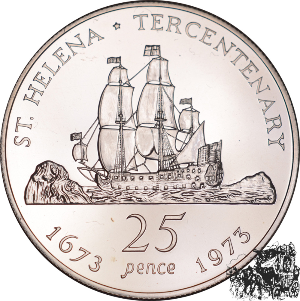 25 Pence 1973 - Segelschiff 25 Pence 1973 - Segelschiff