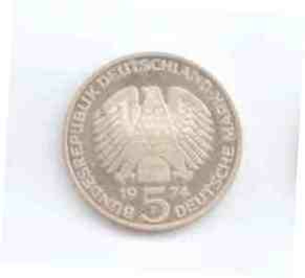 5 Mark 1974 F - 25 Jahre Grundgesetzt