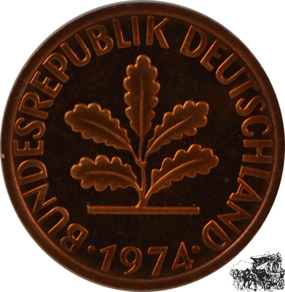 1 Pfennig 1974 J 1 Pfennig 1974 J