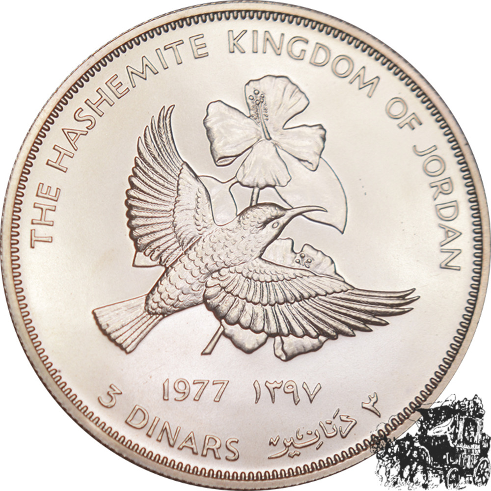 3 Dinar 1977 - Sonnenvogel
