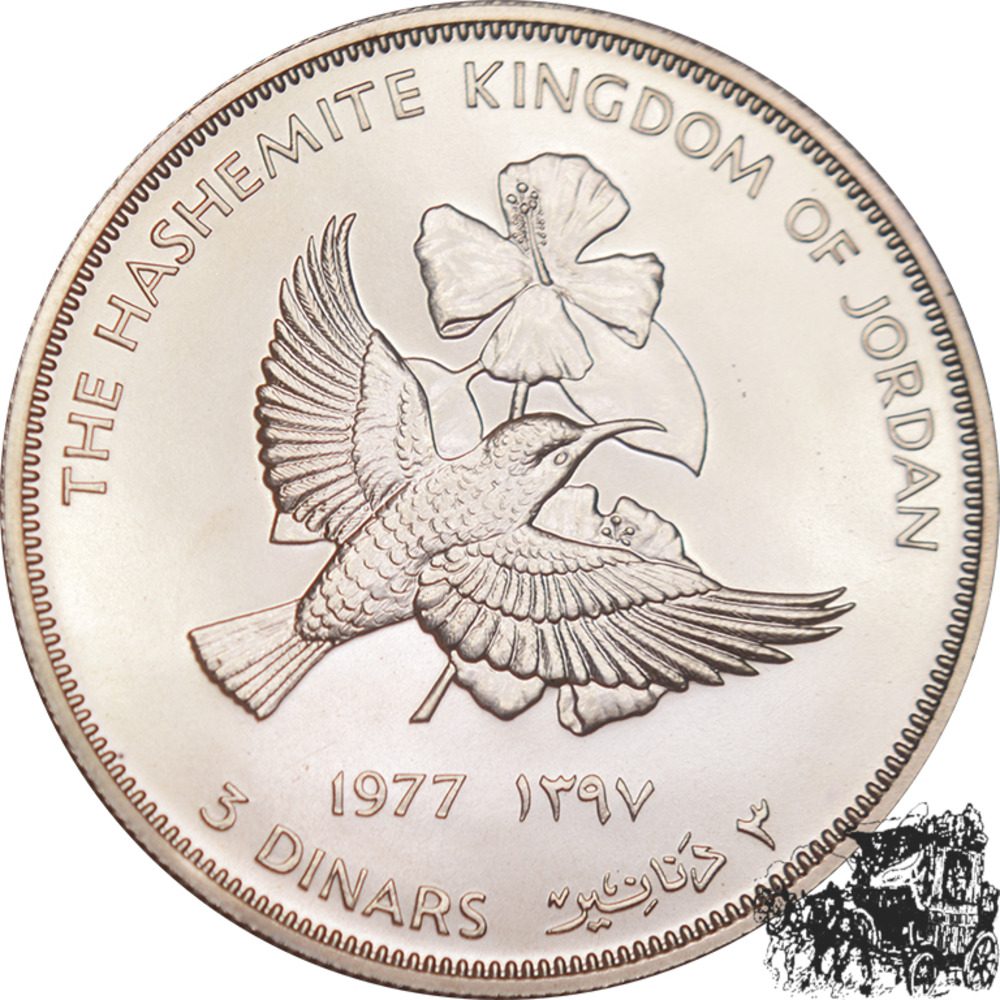 3 Dinar 1977 - Sonnenvogel 3 Dinar 1977 - Sonnenvogel