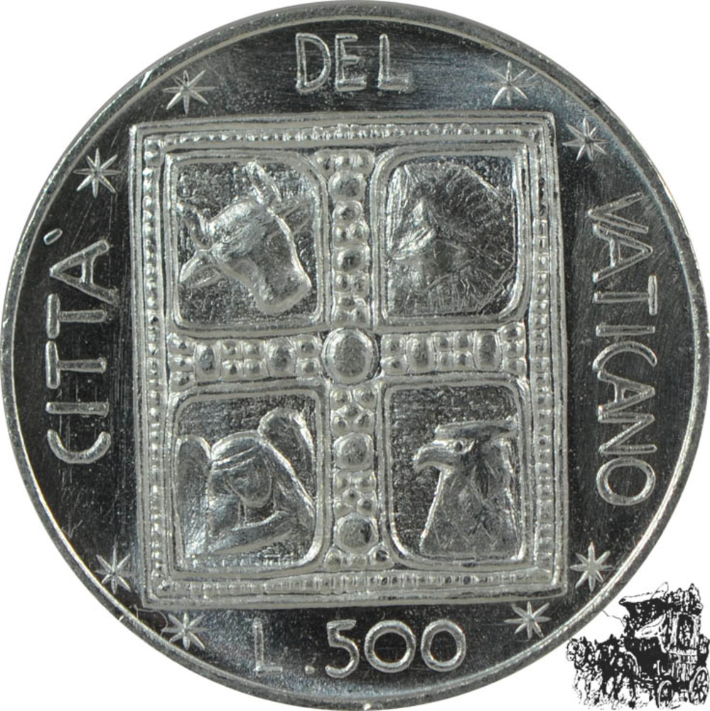 500 Lire 1977 - Evangelisten 500 Lire 1977 - Evangelisten