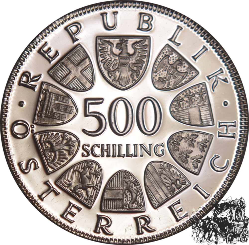 500 Schilling 1980 - 1000 Jahre Steyr - PP 500 Schilling 1980 - 1000 Jahre Steyr - PP