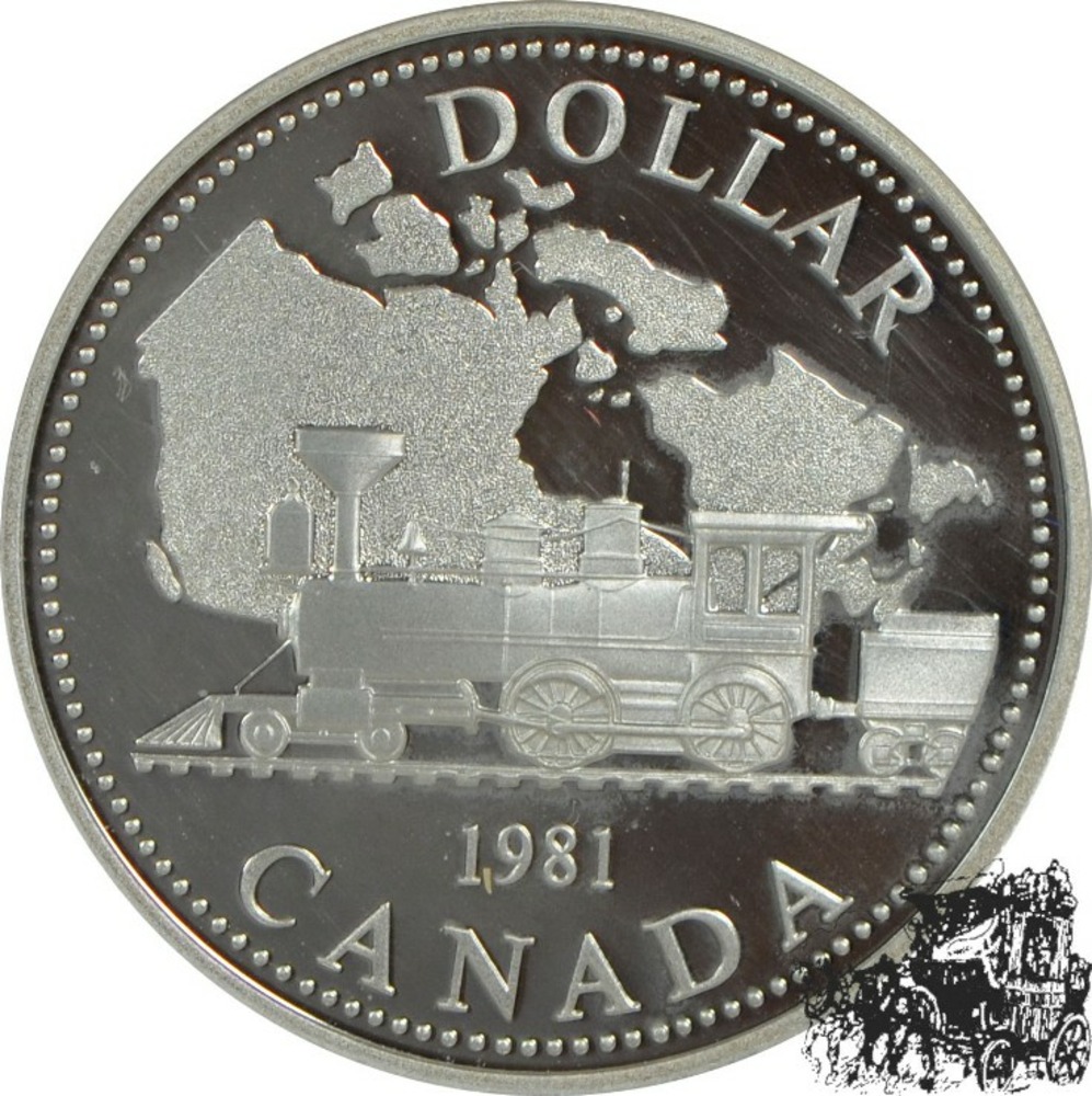 1 Dollar 1981 - Transcontinental Railroad 1 Dollar 1981 - Transcontinental Railroad