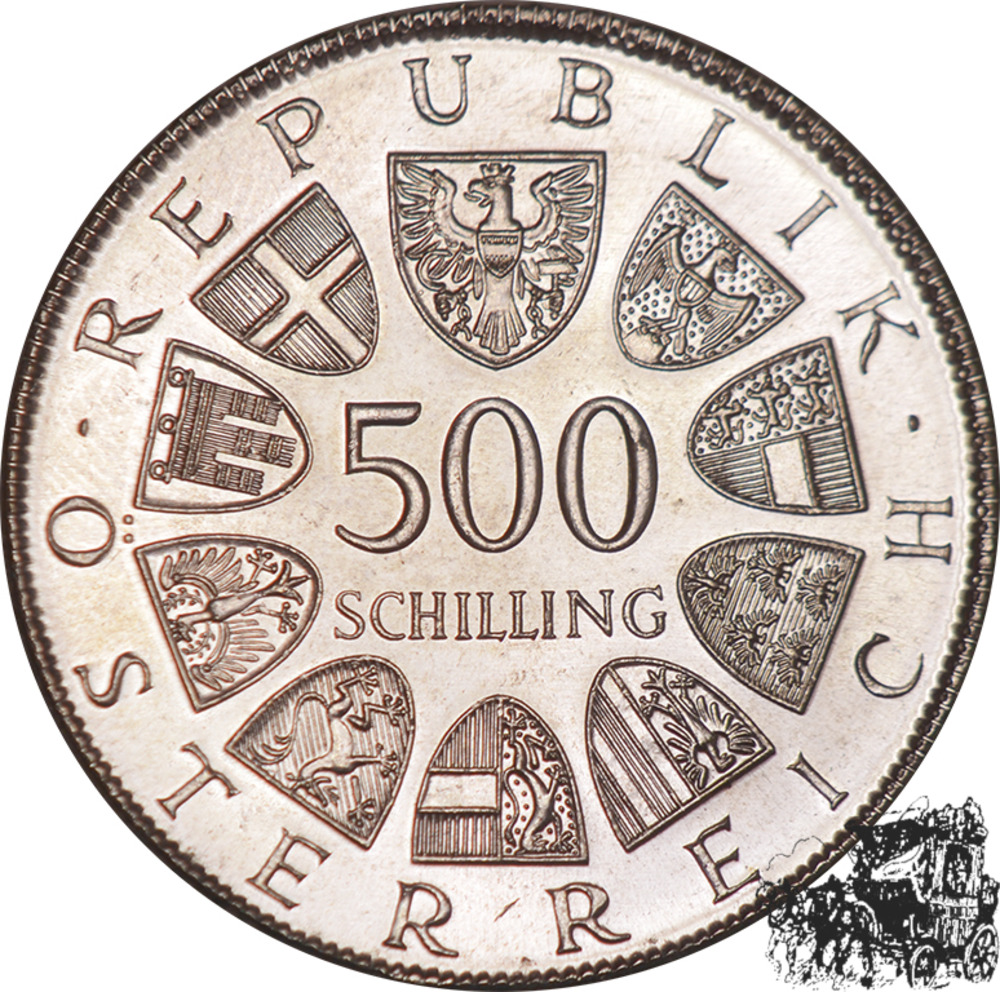 500 Schilling 1982 - 1500.Todesjahre von St. Severin - f.stpfr.