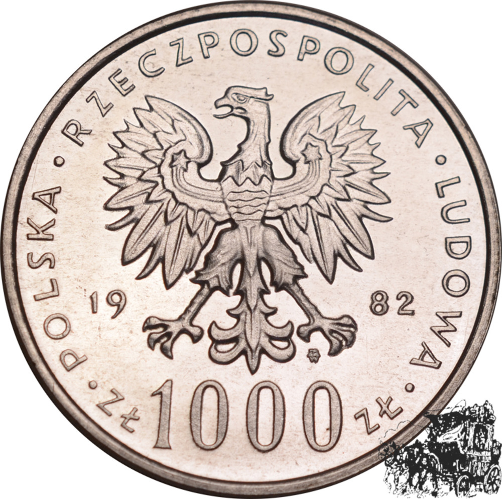1000 Zloty 1982 - Papst 1000 Zloty 1982 - Papst