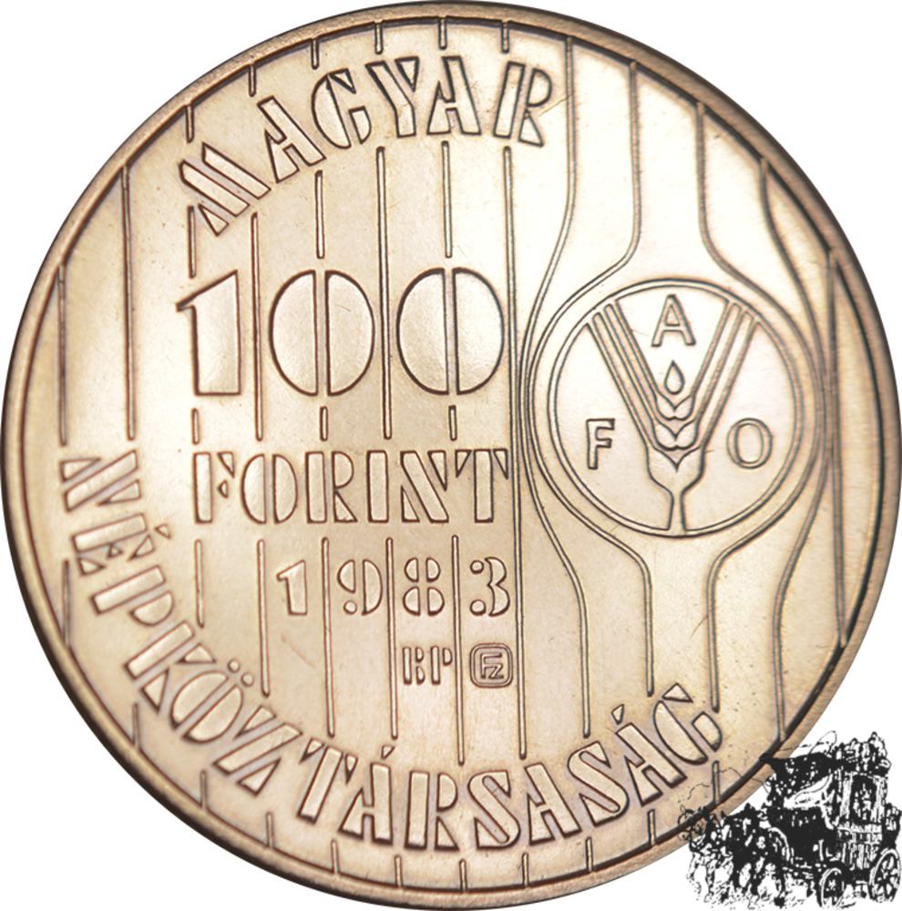 100 Forint 1983 - Stilisierte Ähren 100 Forint 1983 - Stilisierte Ähren