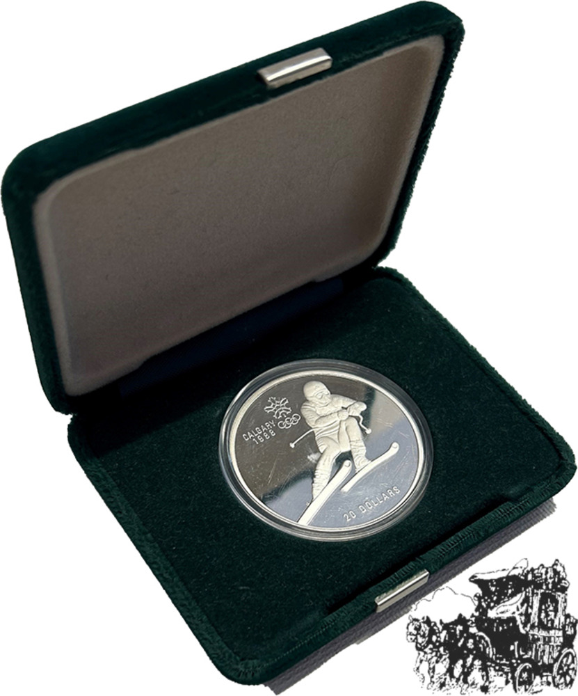 20 Dollar 1985 - Olympiade - Abfahrt 20 Dollar 1985 - Olympiade - Abfahrt