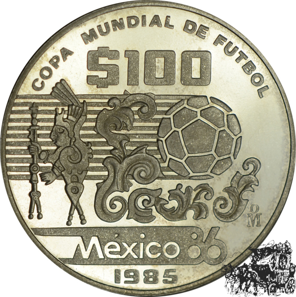 100 Pesos 1985 - Fussball WM 1986 100 Pesos 1985 - Fussball WM 1986