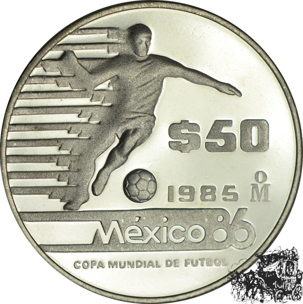50 Pesos 1985 - Fussball WM 1986 50 Pesos 1985 - Fussball WM 1986