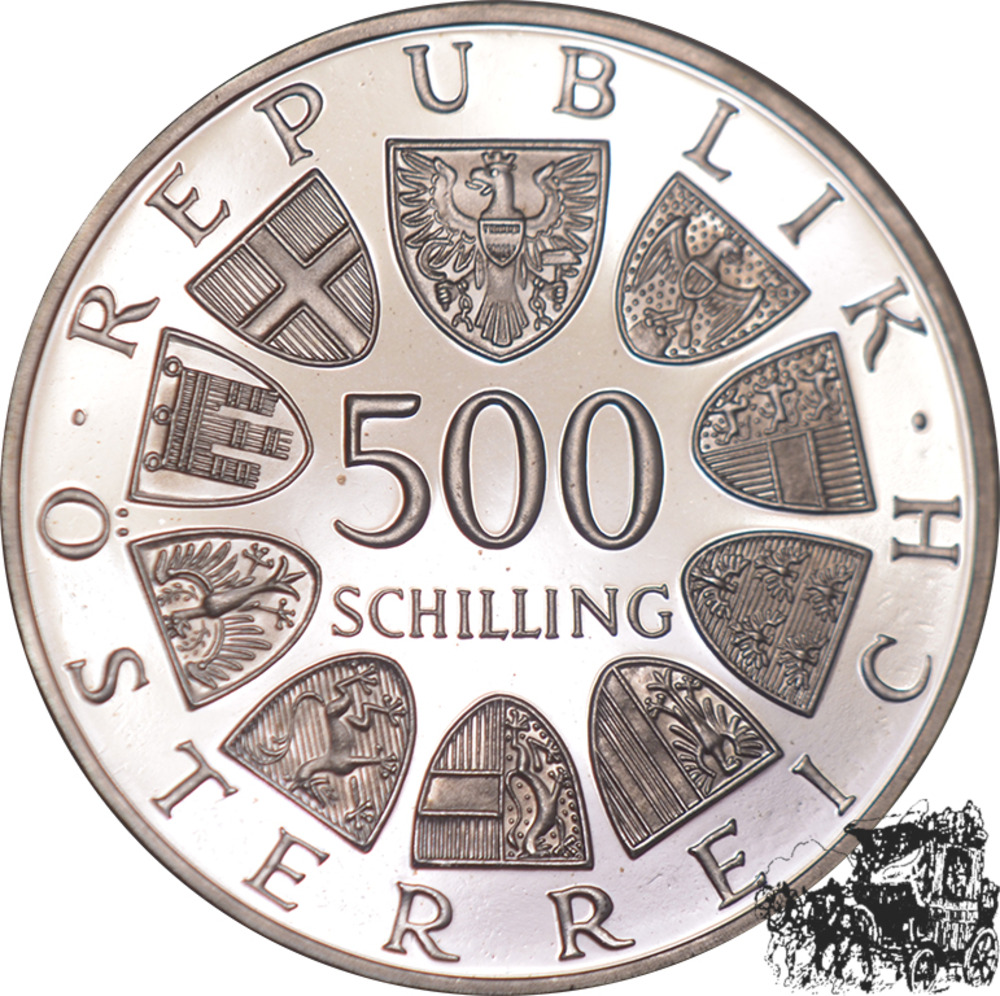 500 Schilling 1986 - Hall - PP