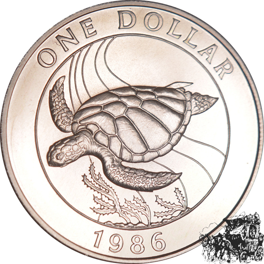1 Dollar 1986 - Schildkröte 1 Dollar 1986 - Schildkröte