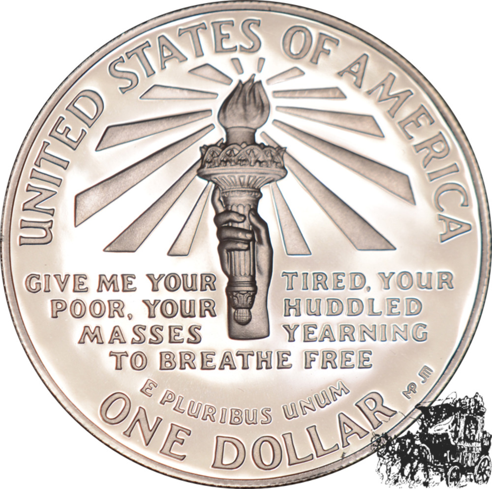1 Dollar 1986 S - Ellis Island, Freiheitsstatue 1 Dollar 1986 S - Ellis Island, Freiheitsstatue