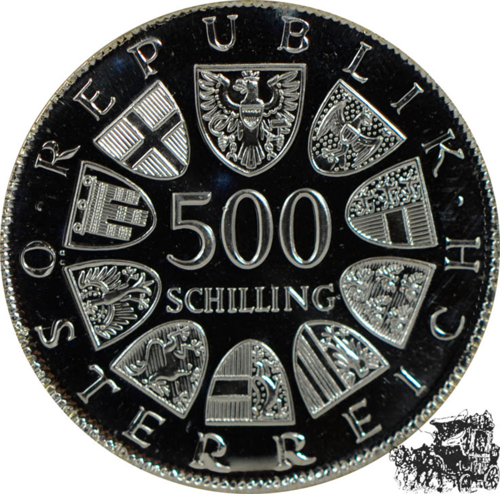 500 Schilling 1987 - Eisenbahn