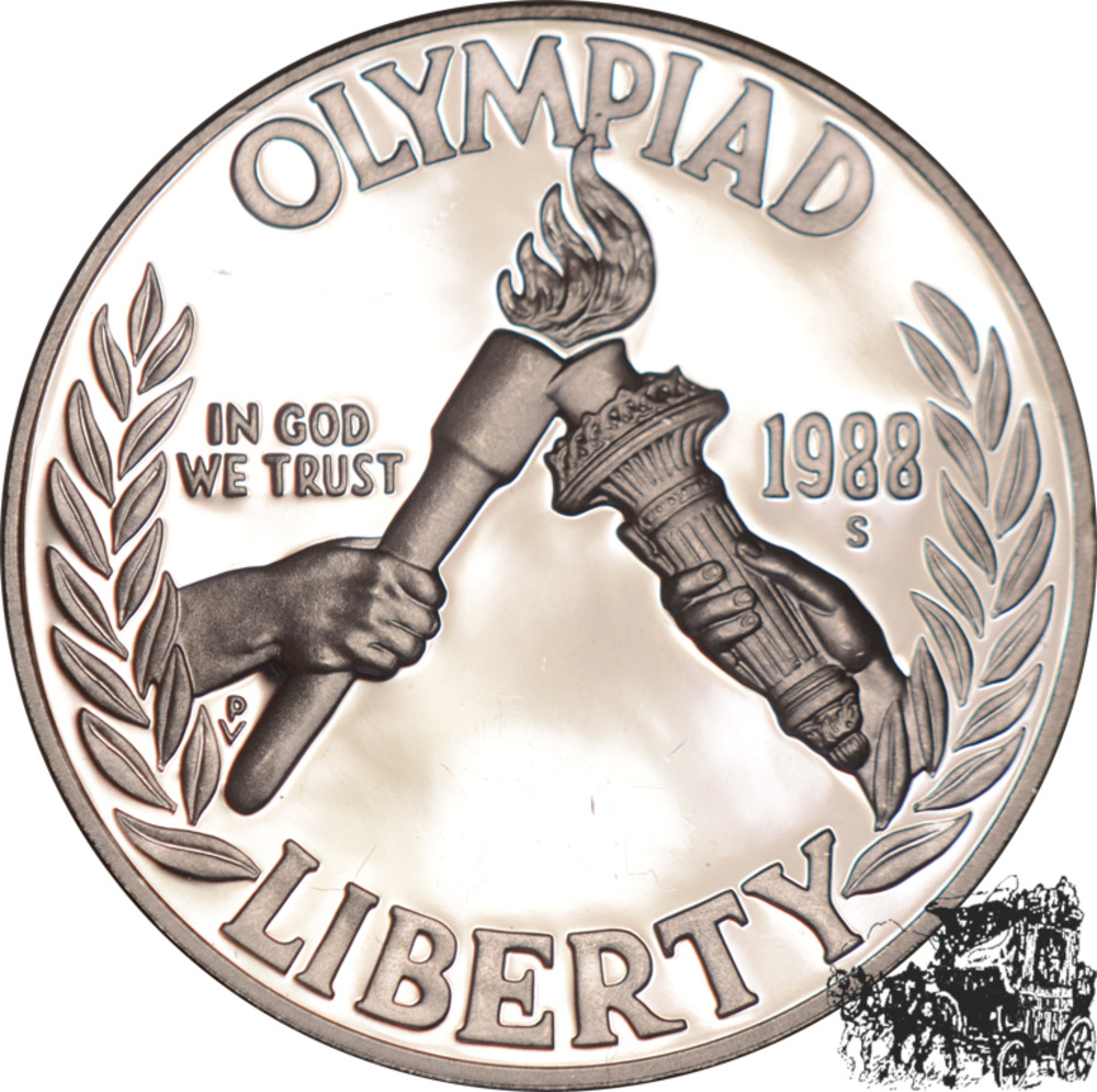 1 Dollar 1988 S - Olympische Fackel 1 Dollar 1988 S - Olympische Fackel