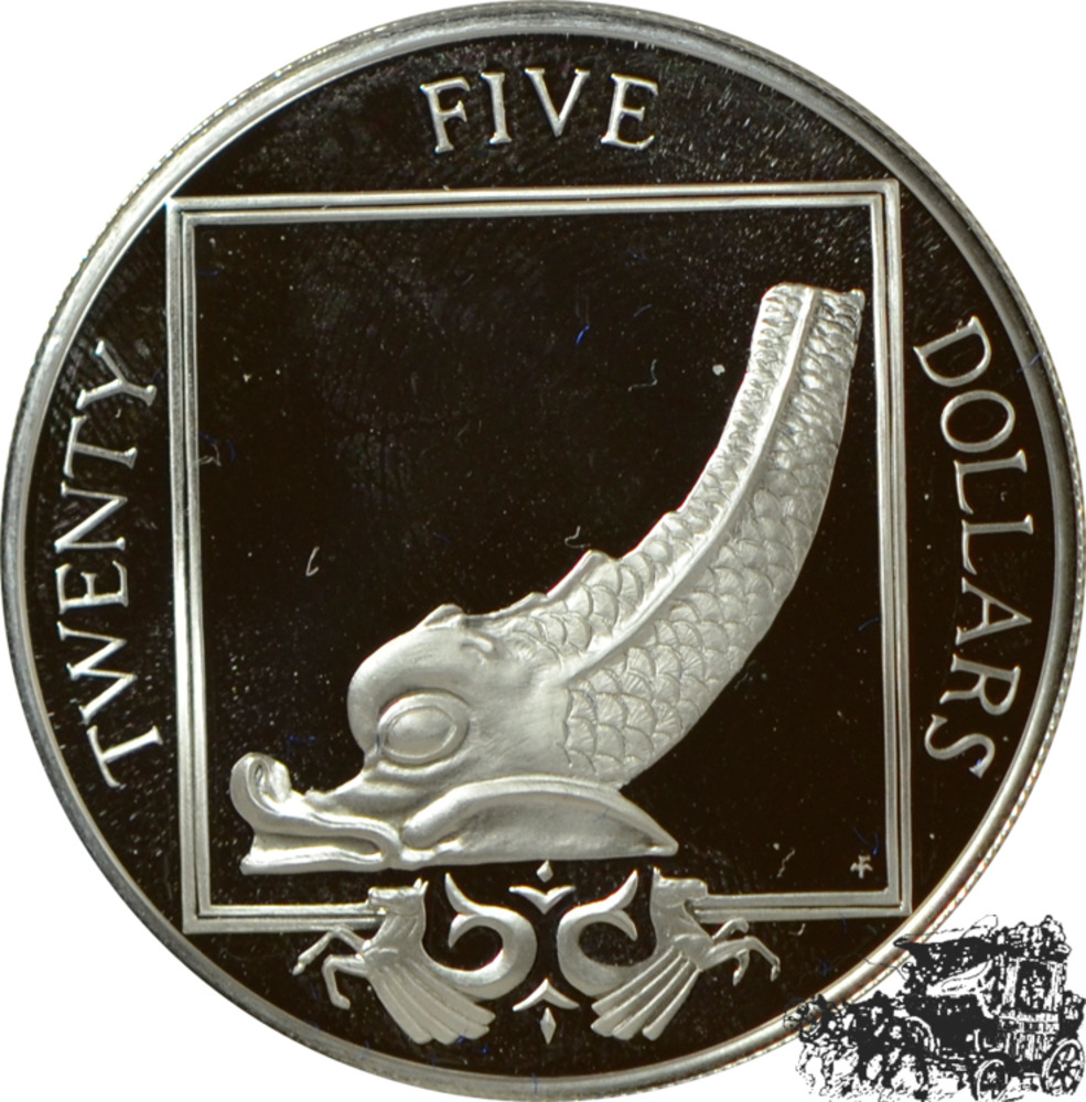 25 Dollar 1988 - Stilisierter Delphin