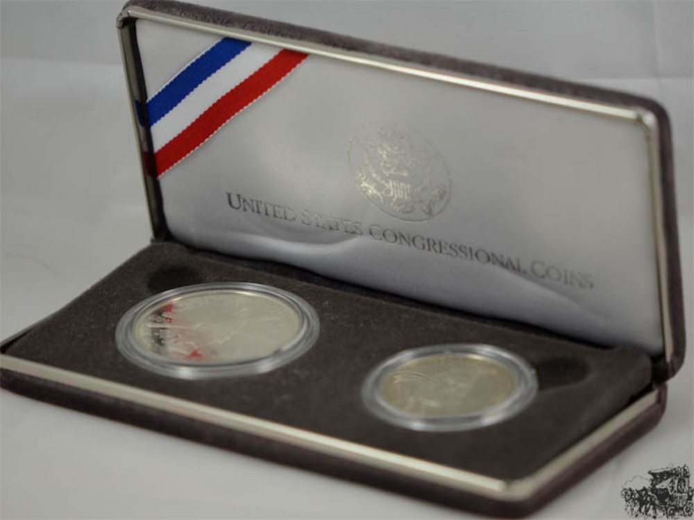 0,50 + 1 Dollar 1989 S - USA Kongress 0,50 + 1 Dollar 1989 S - USA Kongress