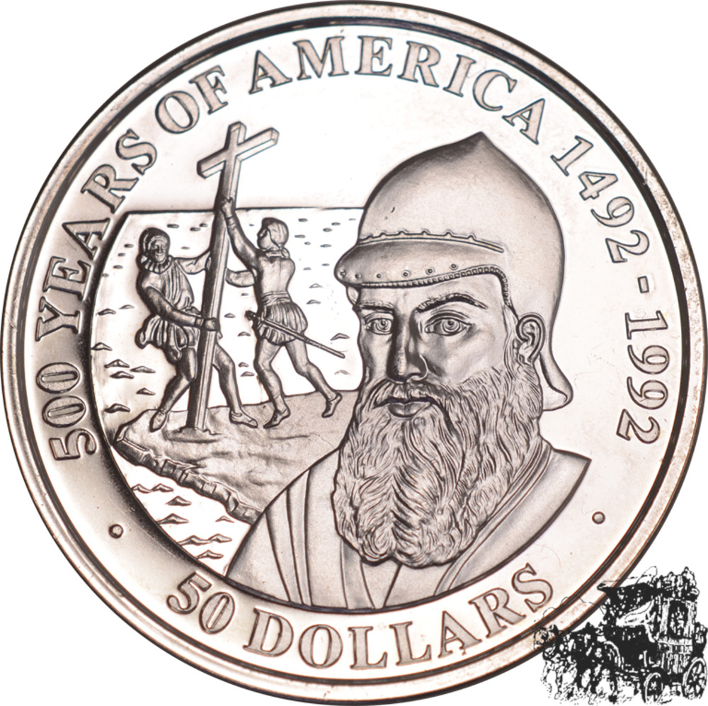 50 Dollar 1989 - 500 Jahre Amerika, Cabral