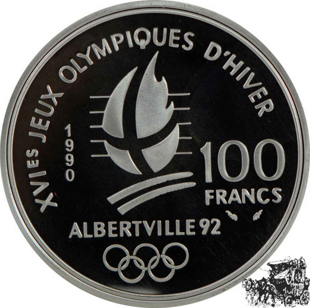 100 Francs 1990 - Slalomfahrer