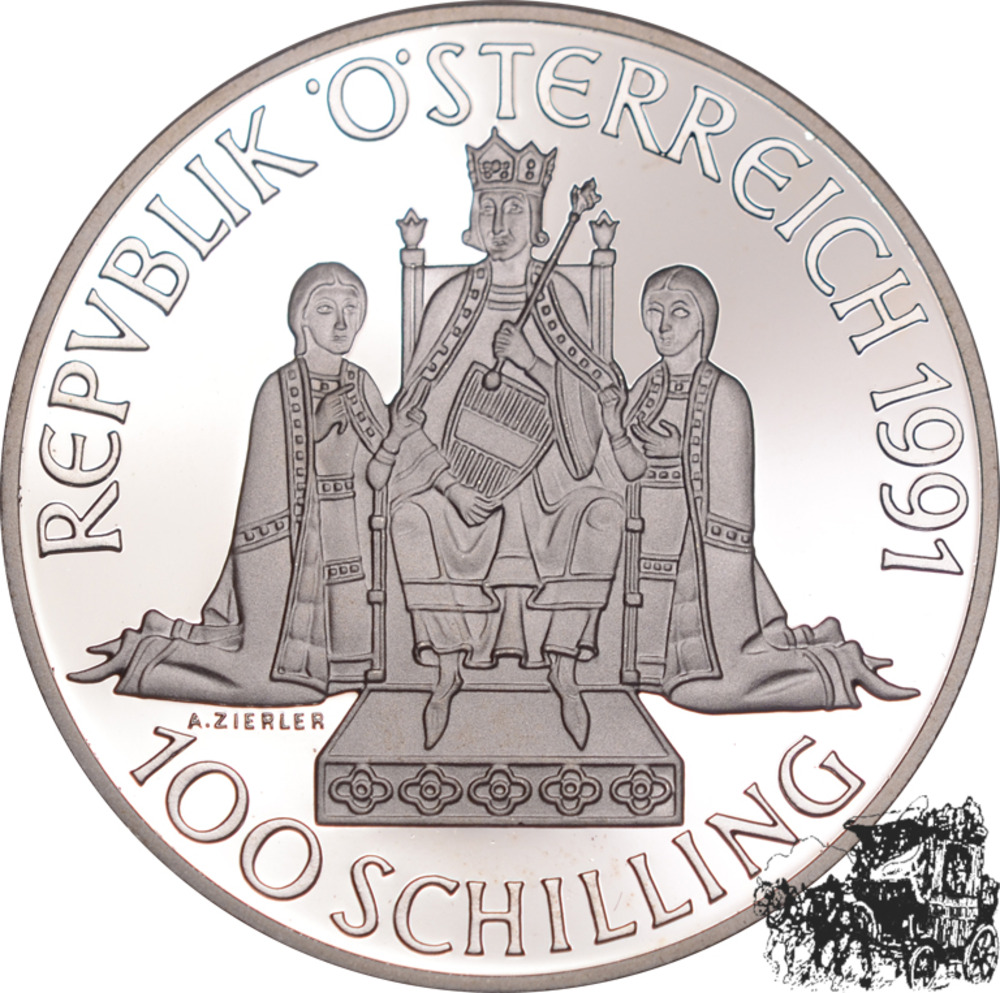 100 Schilling 1991 - Rudolf I. - OVP