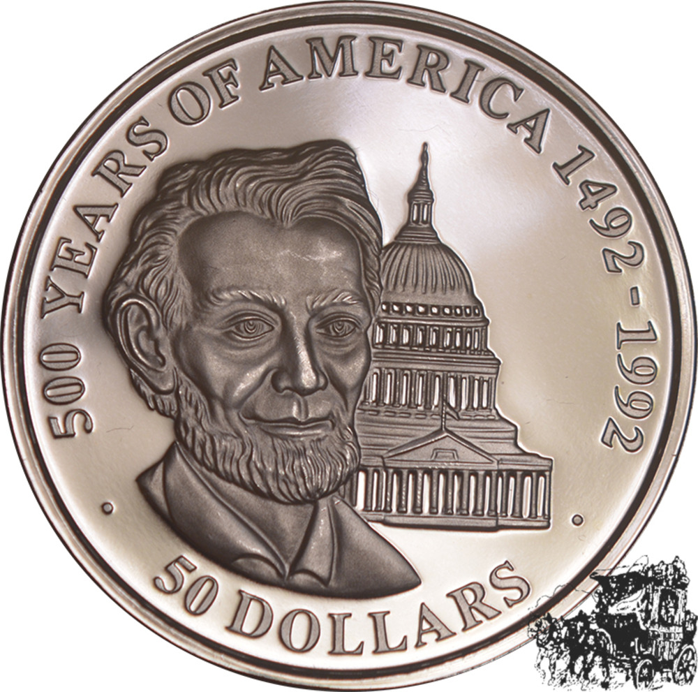 50 Dollar 1991 - Abraham Lincoln, 500 Jahre Amerika,
