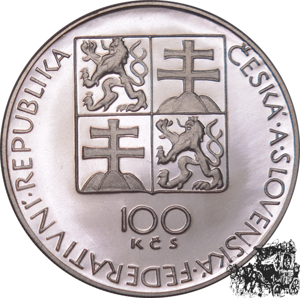 100 Korun 1991 - Mozart 100 Korun 1991 - Mozart