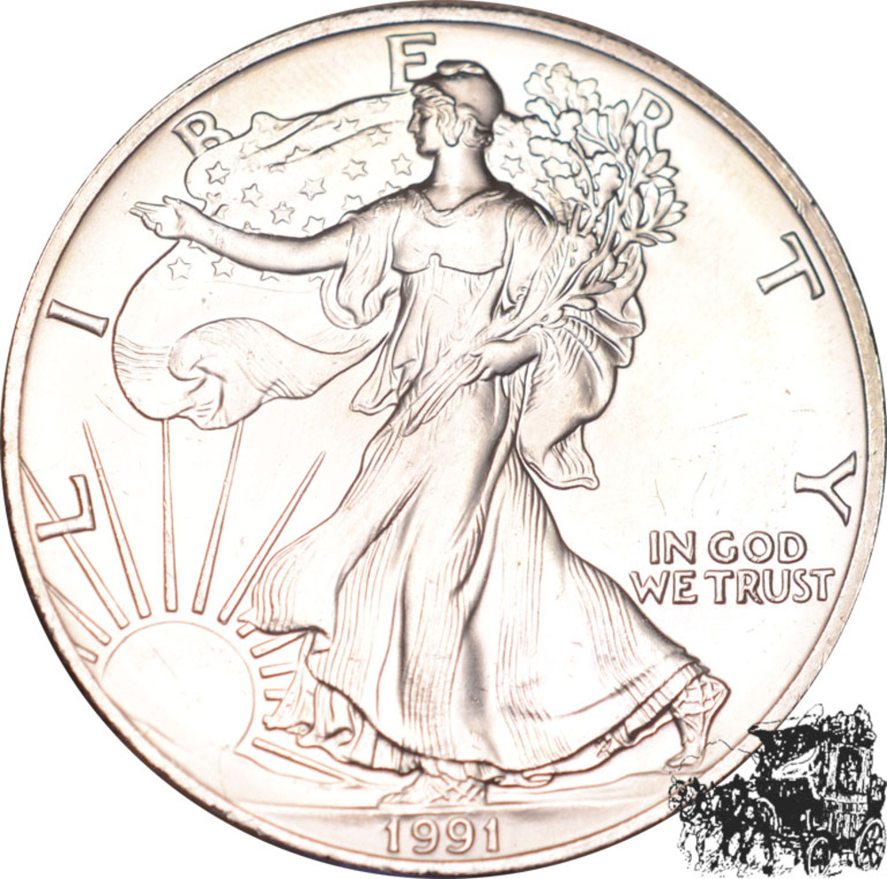 1 Dollar 1991 Eagle 1 Dollar 1991 Eagle