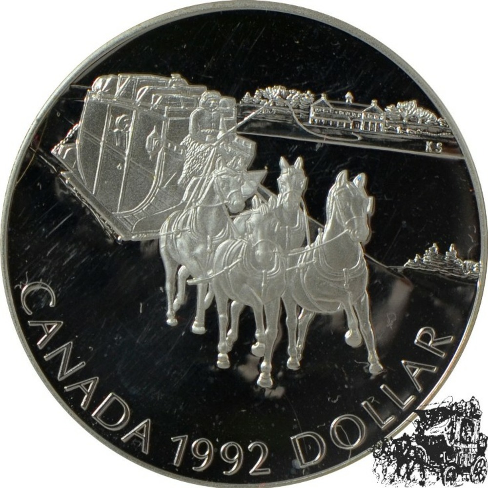 1 Dollar 1992 - Postkutsche 1 Dollar 1992 - Postkutsche