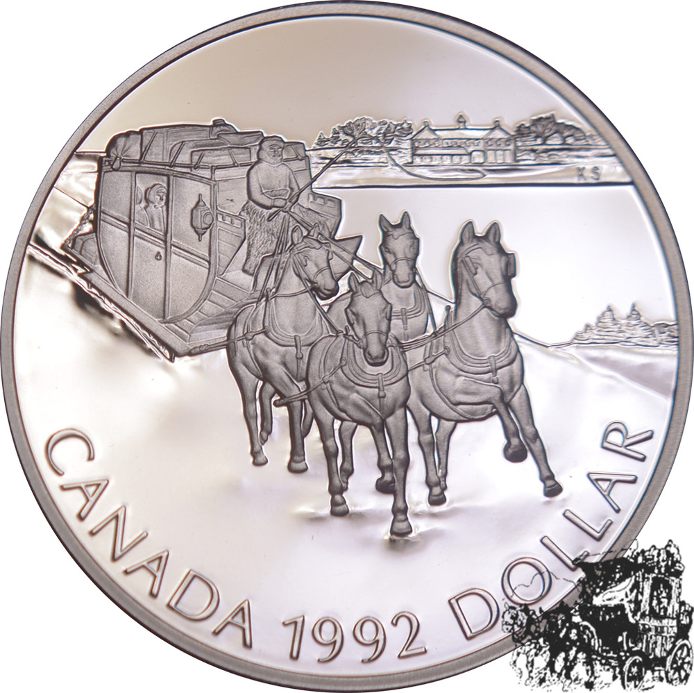 1 Dollar 1992 - Postkutsche