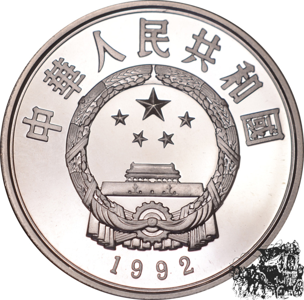 10 Yuan 1992 - Olympics- cross-country skiers 10 Yuan 1992 - Olympics- cross-country skiers