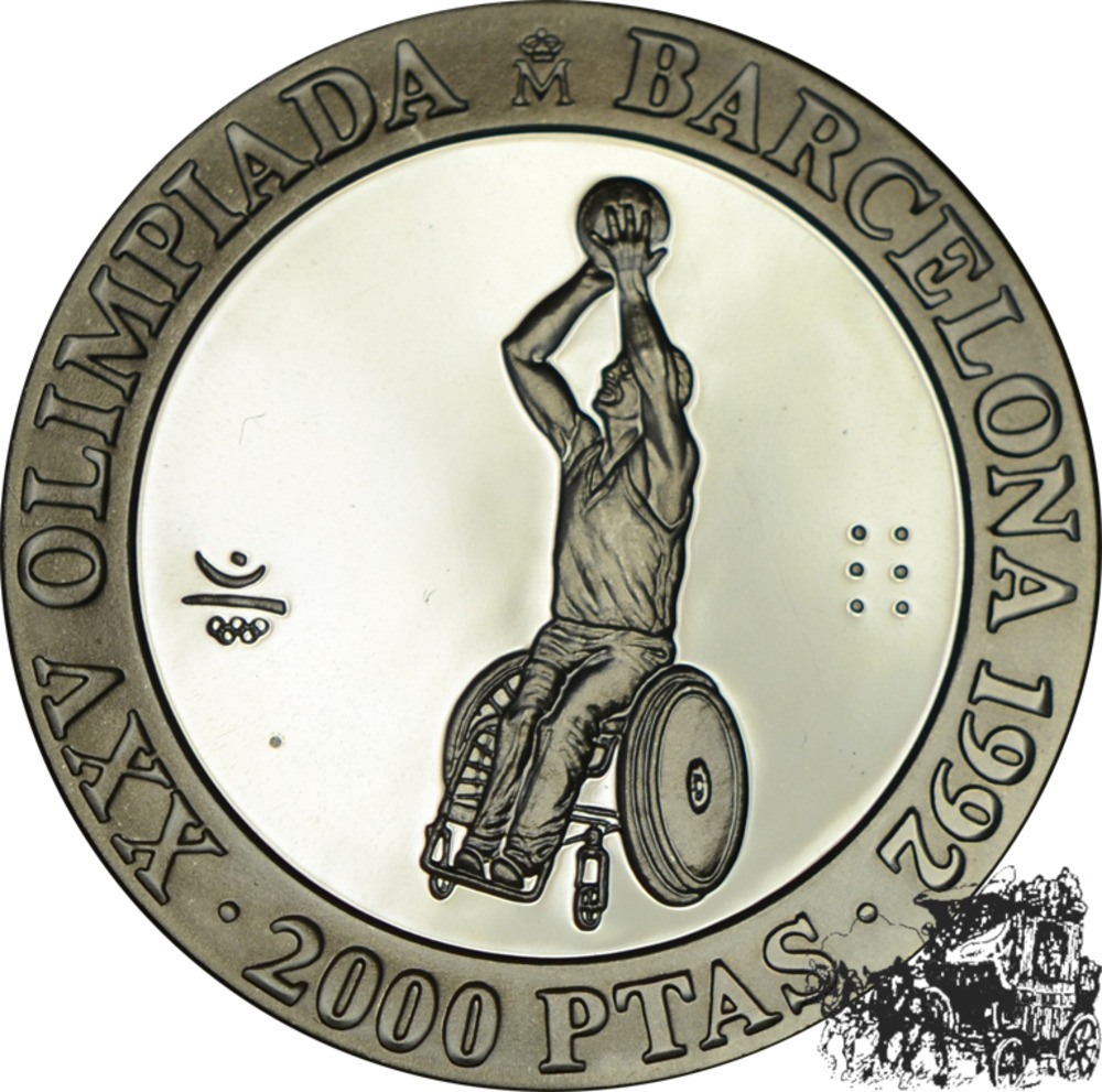 2000 Pesetas 1992 - Rollstuhl-Basketball 2000 Pesetas 1992 - Rollstuhl-Basketball