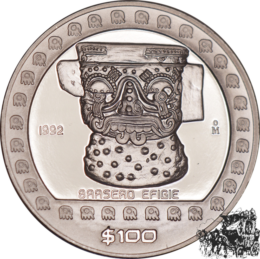 100 Pesos 1992 - Mexiko - Brasero Efigi 100 Pesos 1992 - Mexiko - Brasero Efigi