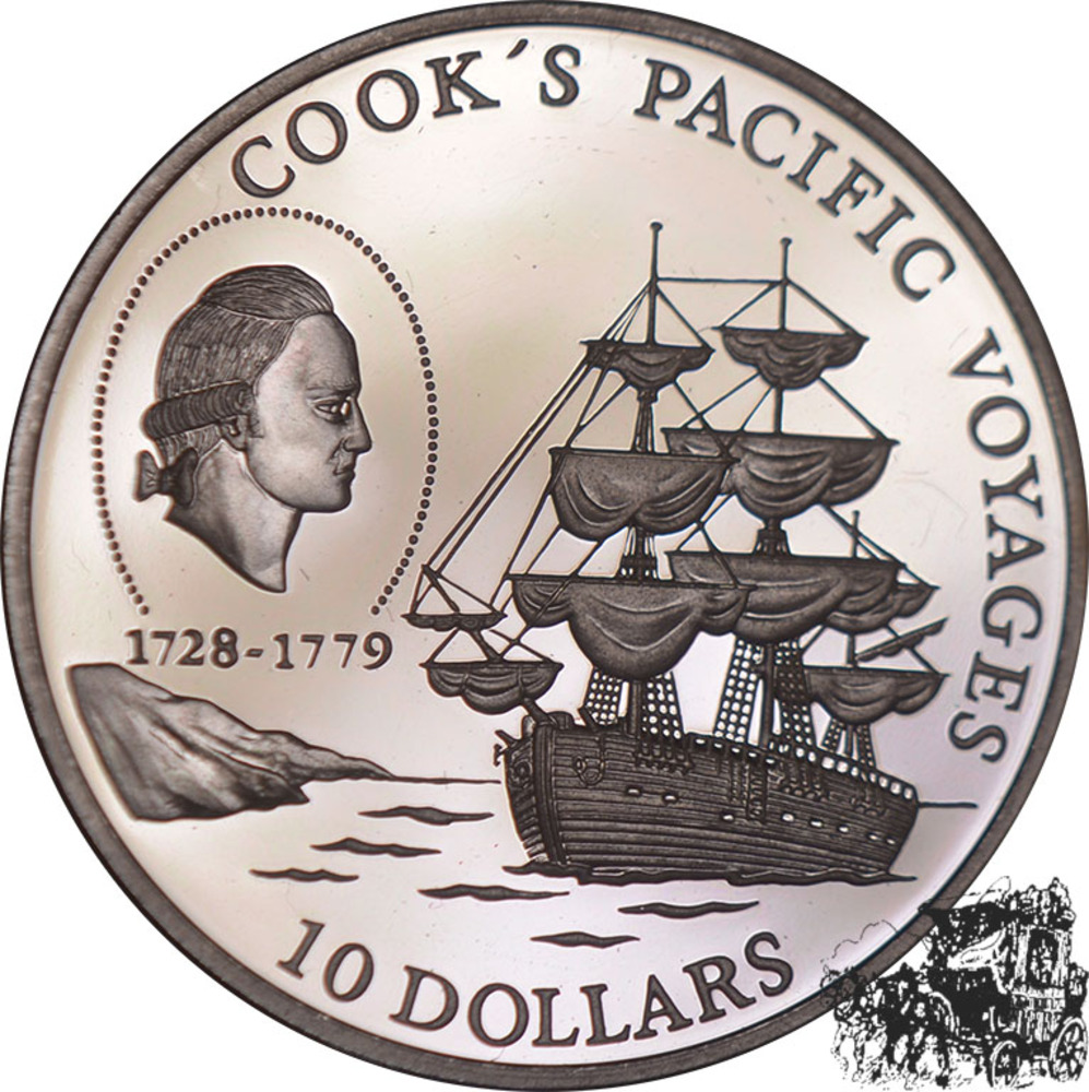 10 Dollar 1992 - Cook's Seereise