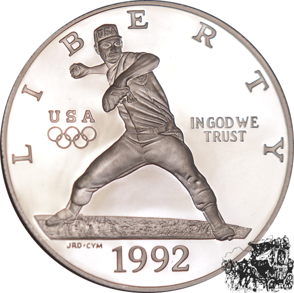 1 Dollar 1992 S - Baseball