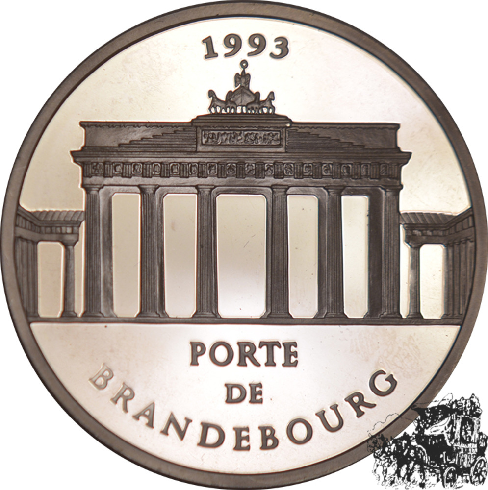 100 Francs - 15 Ecus 1993, Brandenburger Tor