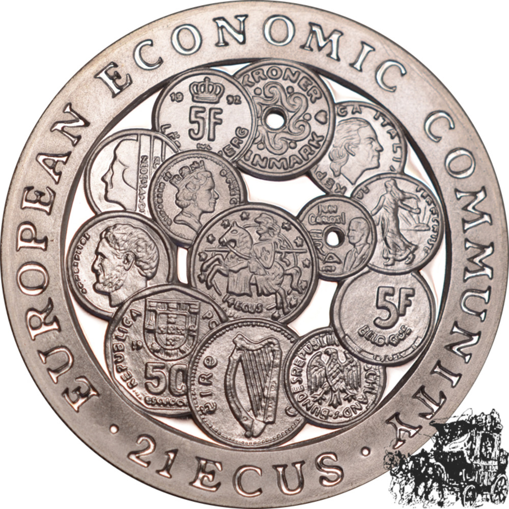 21 Ecus 1993 - Europäische Währungsunion 21 Ecus 1993 - Europäische Währungsunion