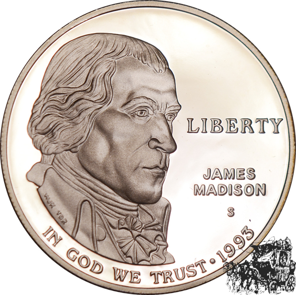 1 Dollar 1993 S - James Madison 1 Dollar 1993 S - James Madison