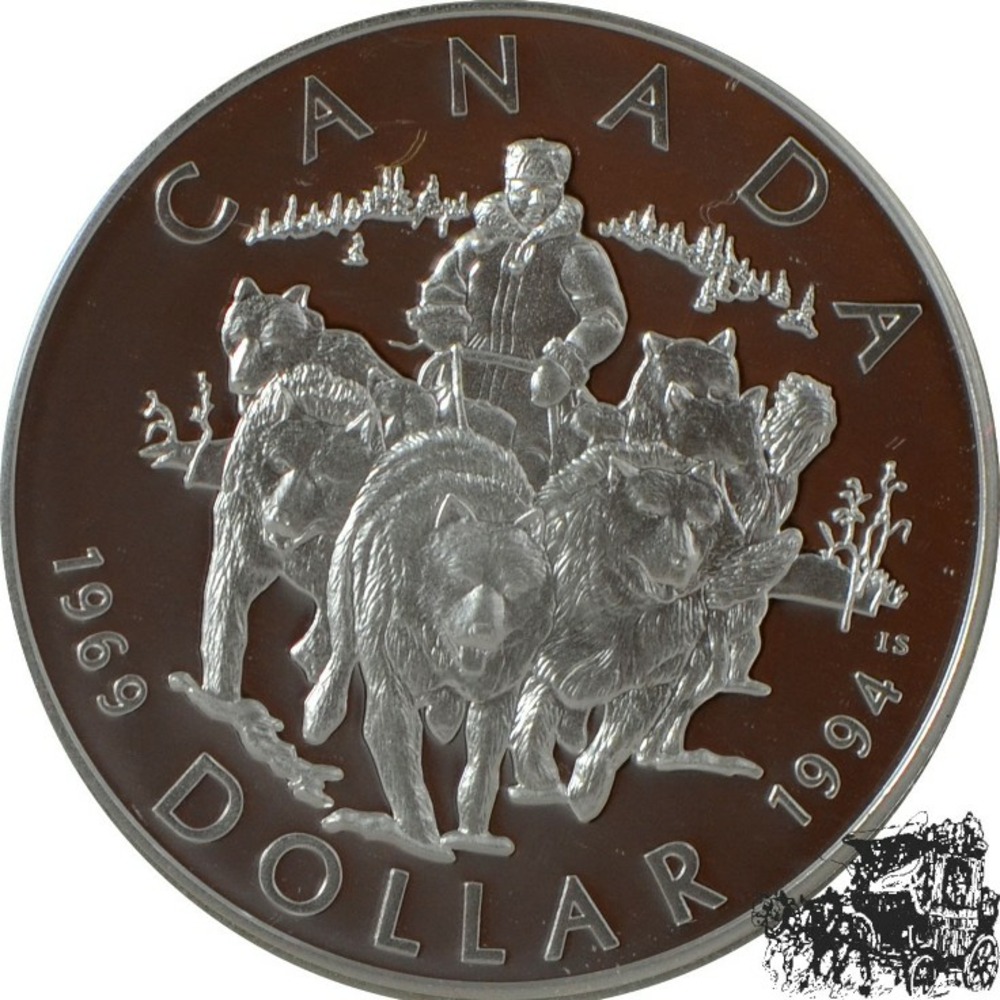1 Dollar 1994 - Schlittenhunde 1 Dollar 1994 - Schlittenhunde