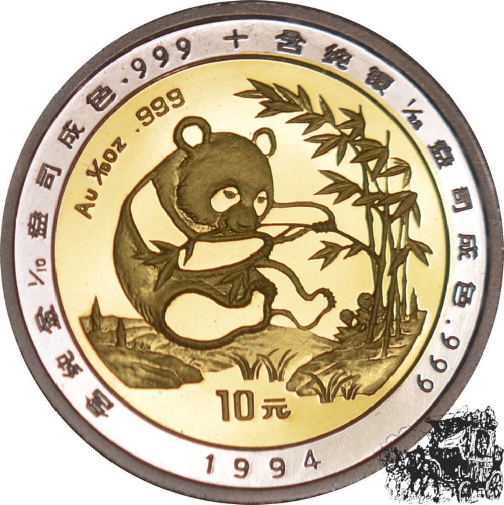 10 Yuan 1994 - Bi-Metall, Panda