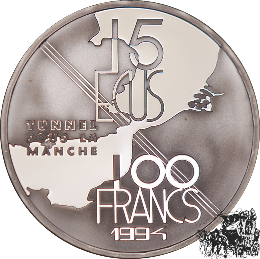 100 Francs / 15 Ecus 1994 - Euro tunnel