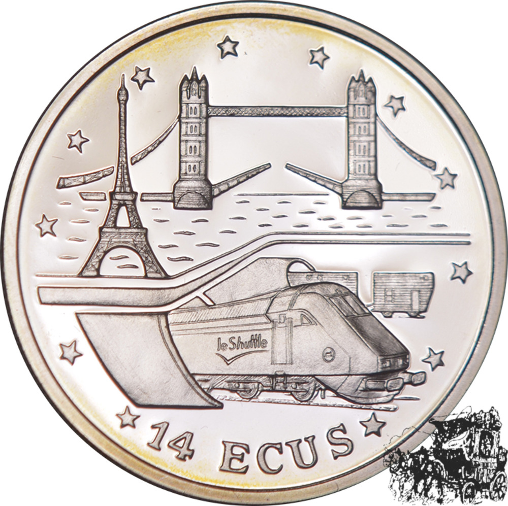 14 Ecus 1994 - Eurotunnel 14 Ecus 1994 - Eurotunnel