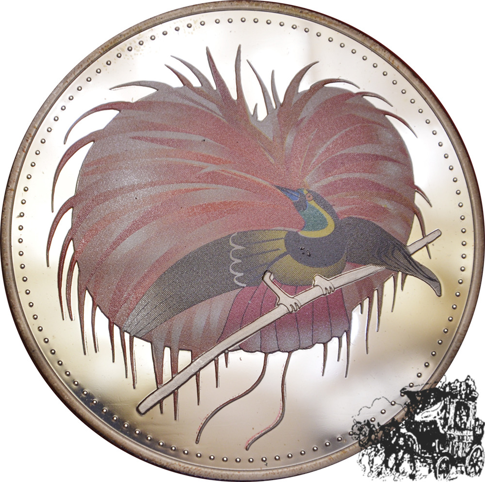 25 Kina 1994 - Paradiesvogel farbig 25 Kina 1994 - Paradiesvogel farbig
