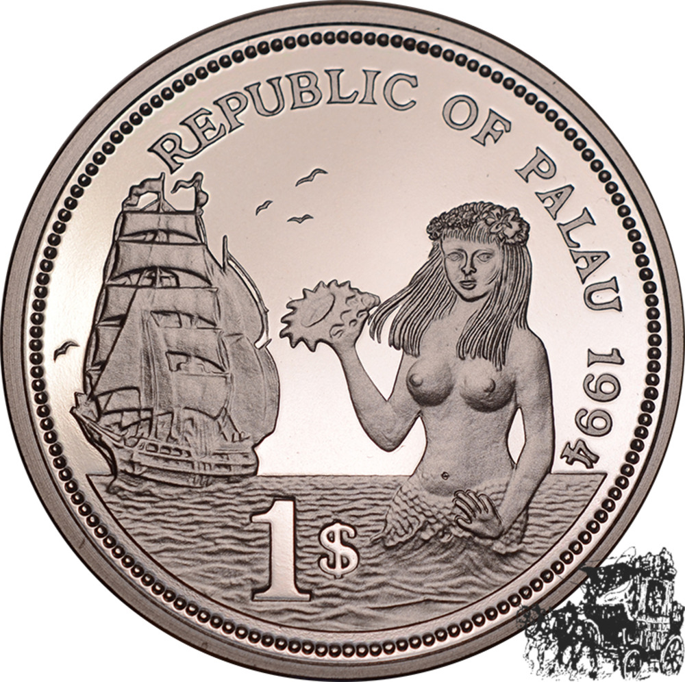 1 Dollar 1994 - marine fauna