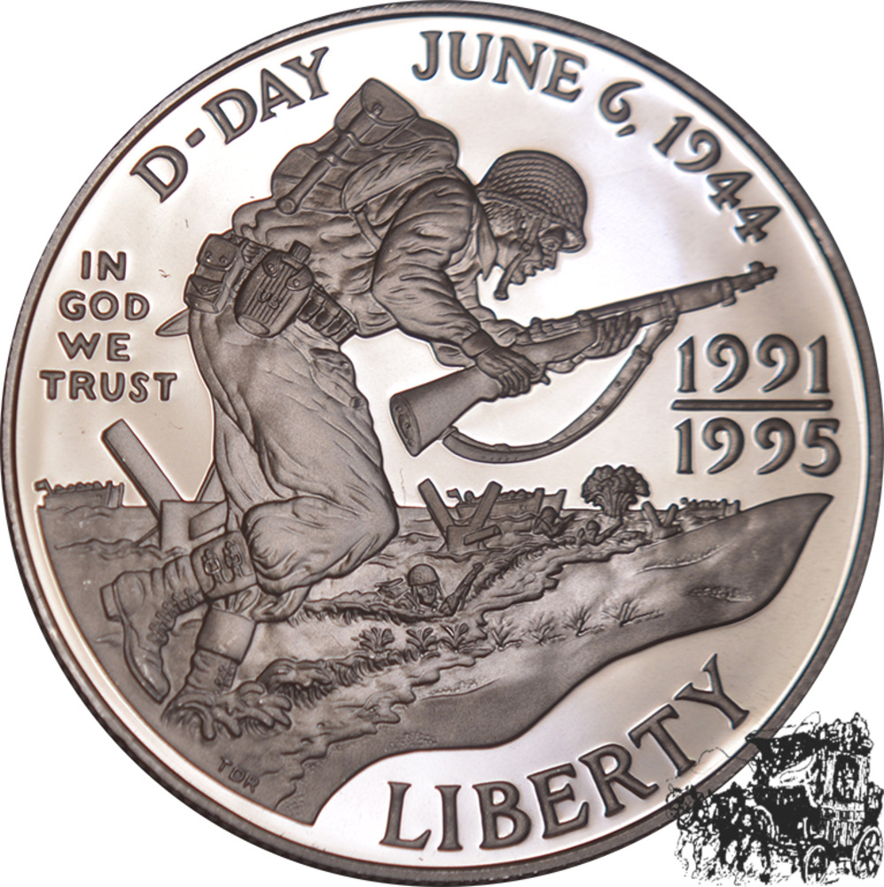 1 Dollar 1995 - 50 Jahre 2.Weltkrieg - D-Day