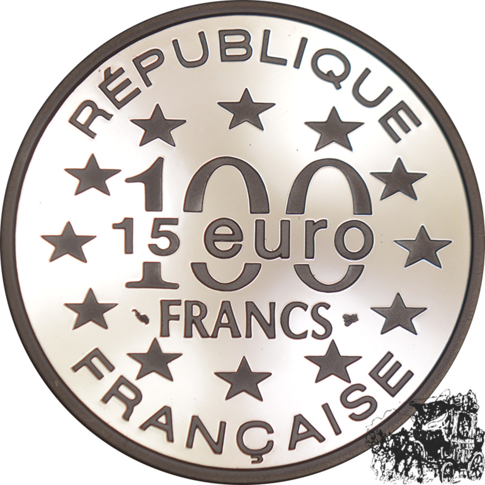100 Francs - 15 Euro 1996 - Grand Place Brüssel