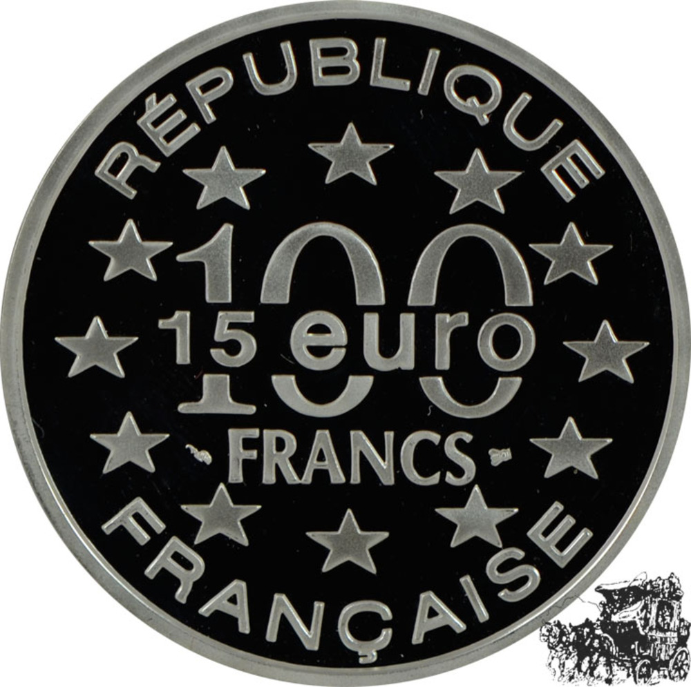 100 Francs - 15 Euro 1996 - Magere Brug