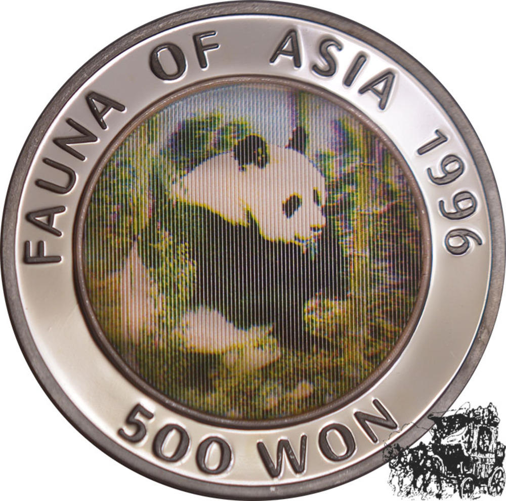500 Won 1996 - Panda- Farbhologramm