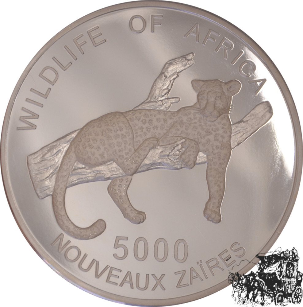 5000 Nouveaux Zaires 1996 - Leopard 5000 Nouveaux Zaires 1996 - Leopard