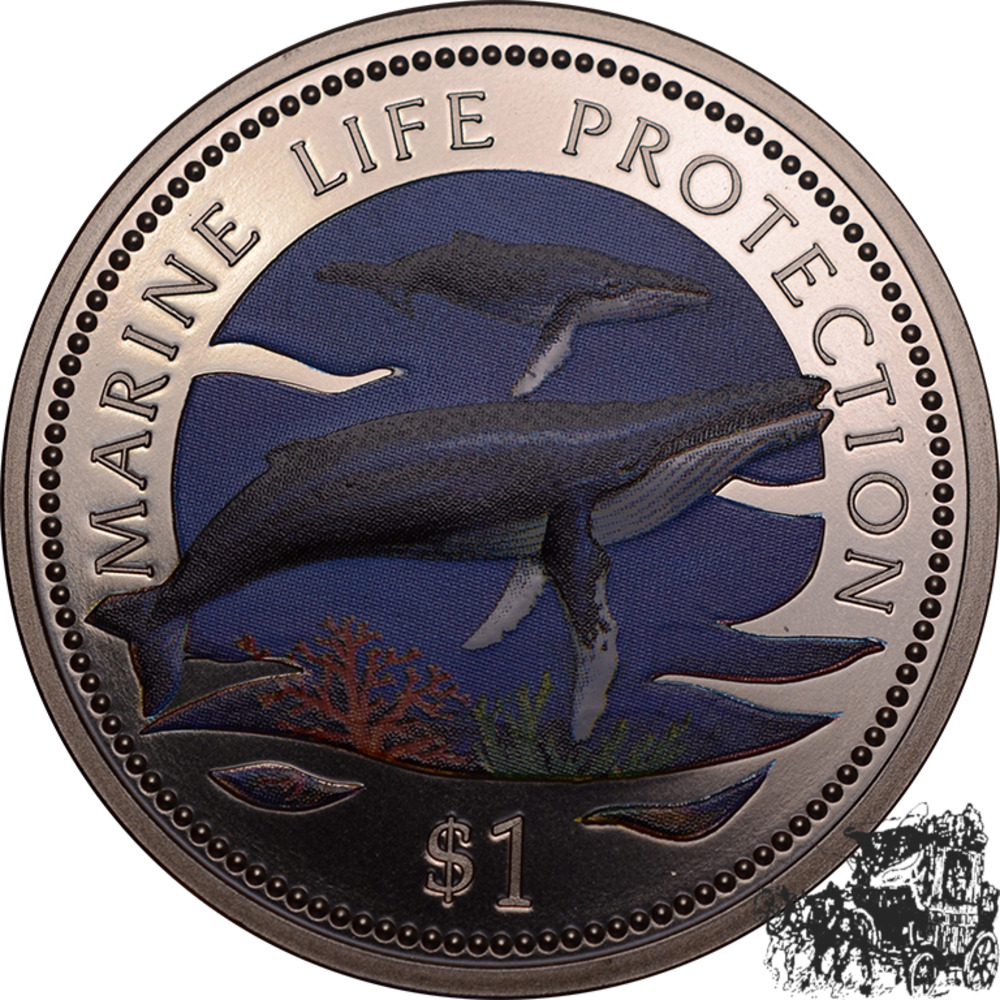 1 Dollar 1998 - Zwei Buckelwale 1 Dollar 1998 - Zwei Buckelwale