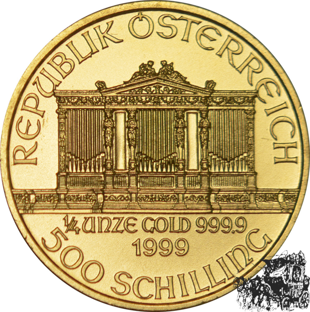 500 Schilling 1999 - 1/4 Unce  - Philharmoniker